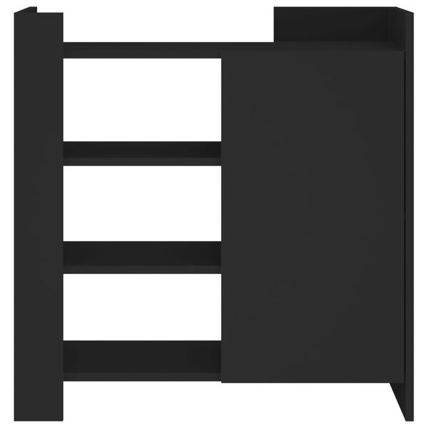 vidaXL Skjenk svart 73,5x35x75 cm konstruert tre