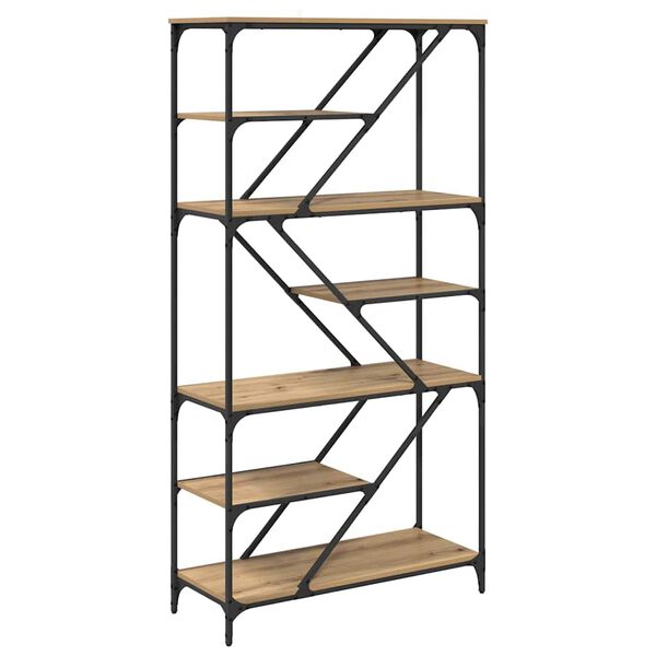 vidaXL Bokhylle Artisan Eik 91 x 36 x 176 cm Konstruert tre