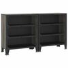 vidaXL Oppbevaringsskap 2 stk gr&aring; 72x36x82 cm metall og MDF