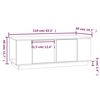 vidaXL Salongbord hvit 110x50x40 cm heltre furu