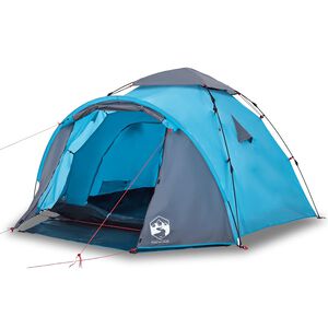 vidaXL Campingtelt 3 personer bl&aring; hurtigutl&oslash;ser