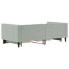 vidaXL Uttrekkbar dagseng med skuffer lysegrå 90x190 cm fløyel