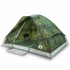 vidaXL Kuppeltelt for camping 2 personer kamuflasje vanntett
