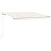 vidaXL Uttrekkbar markise Krem 450 &times; 300 cm Polyester og aluminium