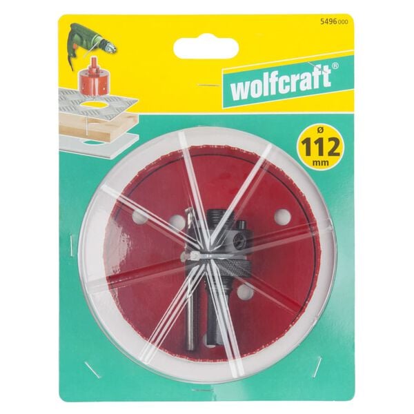 wolfcraft Hullsag 112 mm bimetall r&oslash;d 5496000