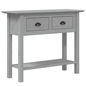 vidaXL Konsollbord BODO gr&aring; 91x35x74 cm heltre furu