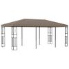 vidaXL Paviljong 6x3 m gr&aring;brun stoff