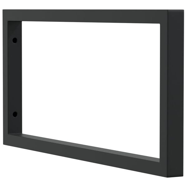 vidaXL Hyllebraketter for servant 2 stk svart rektangul&aelig;rt st&aring;l