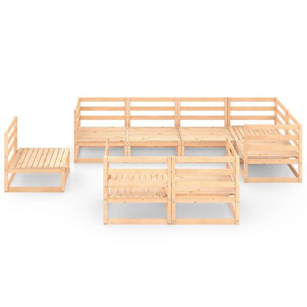 vidaXL Hagesofagruppe 8 deler heltre furu