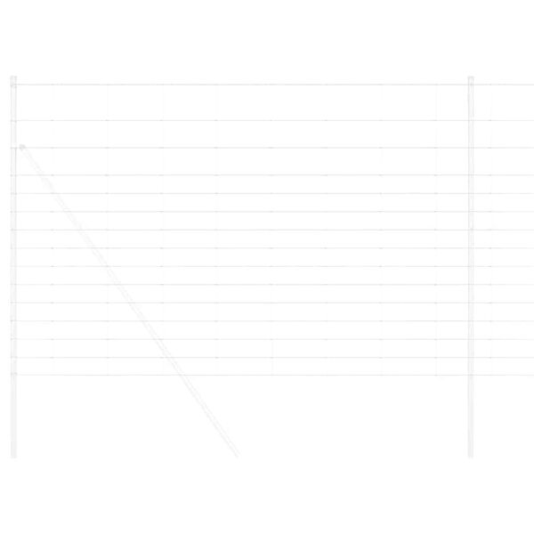 vidaXL Jordegjerde s&oslash;lv 25 x 1,6 m Galvanisert st&aring;l