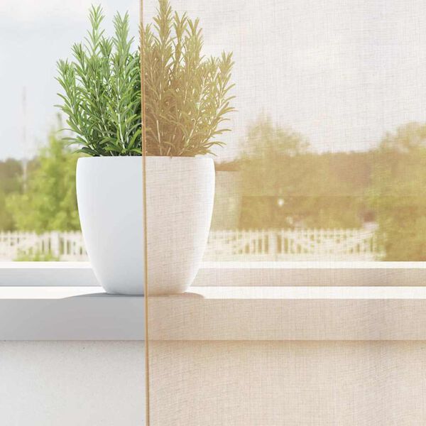 vidaXL Voilegardiner med hemper 2 stk sand 140x245 cm