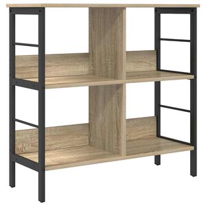 vidaXL Bokhylle 4 niv&aring;er 82 x 32 x 79 cm Konstruert tre Sonoma eik