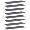 vidaXL Hylleplater 8 stk h&oslash;yglans gr&aring; 60x20x1,5 cm sponplate