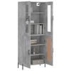 vidaXL Highboard betonggr&aring; 69,5x34x180 cm konstruert tre