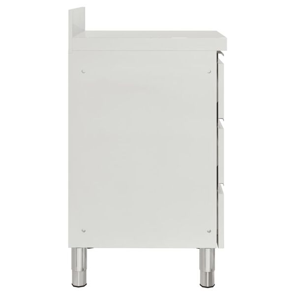 vidaXL Kommersielle kjøkkenskap med 3 skuffer 2 stk 50x60x96 cm