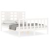 vidaXL Sengeramme med hodegavl hvit small double heltre
