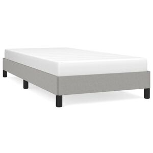 vidaXL Sengeramme uten madrass lysegr&aring; 90x190 cm Single stoff