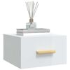 vidaXL Veggmonterte nattbord 2 stk h&oslash;yglans hvit 35x35x20 cm