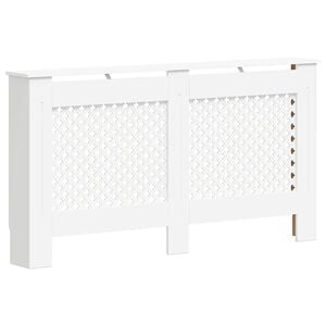 vidaXL Radiatordeksel hvit 152x19x81,5 cm MDF