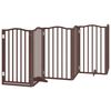 vidaXL Hundeport sammenleggbar 6 paneler brun eik 300 cm poppeltre
