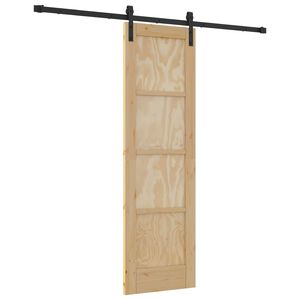 vidaXL Skyved&oslash;r 61 x 198,5 cm Heltre furu Naturlig og svart