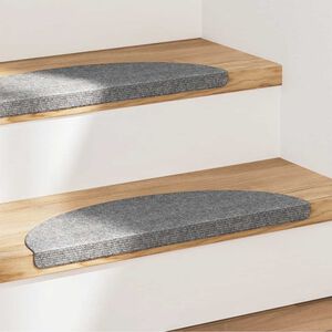 vidaXL Selvklebende trappematter 15 stk 56x17x3 cm gr&aring;