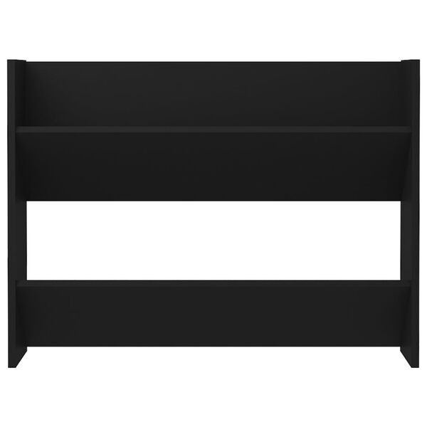 vidaXL Veggskoskap svart 80x18x60 cm konstruert tre