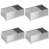 vidaXL Gjerdekant 4 pcs 100 x 60 x 35 cm St&aring;l S&oslash;lv