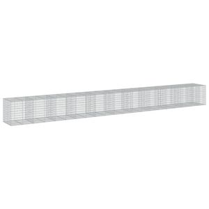 vidaXL Gabionkurv med deksel 1050x100x100 cm galvanisert jern
