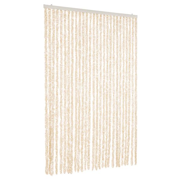 vidaXL Fluegardin beige og hvit 118x220 cm chenille