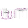 vidaXL Hage Spisegruppe 3 pcs Brun heltre akasie