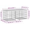 vidaXL Hagebenk gabiondesign 103x44x42 cm heltre douglasgran