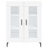 vidaXL Highboard hvit 69,5x34x180 cm konstruert tre