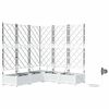 vidaXL Hageblomsterpotte 5 stk. Hvit 120 x 120 x 126 cm PP