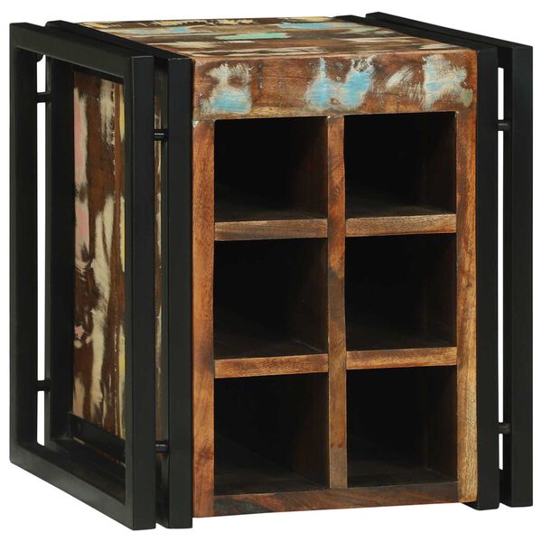 vidaXL Vinhylle Flerfarget 34.5 x 35 x 39 cm Massivt gjenvunnet tre