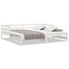 vidaXL Uttrekkbar dagseng hvit heltre furu 90x200 cm