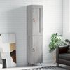 vidaXL Highboard gr&aring; sonoma 34,5x34x180 cm konstruert tre