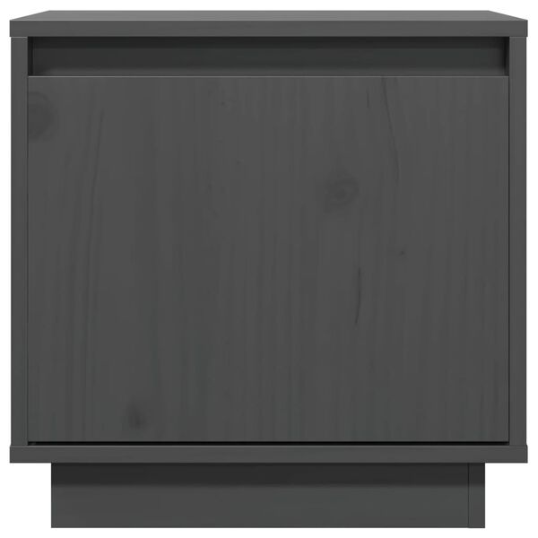 vidaXL Nattbord gr&aring; 40x30x40 heltre furu