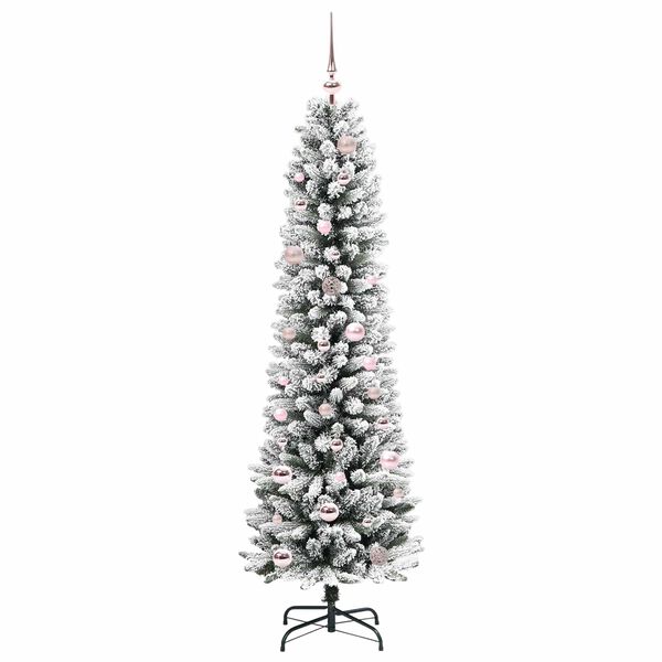 vidaXL Kunstig juletre med 150 LED Hvit 150 cm PVC og Metall og Plast