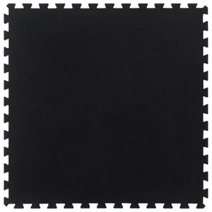 vidaXL Gulvfliser i gummi svart 12 mm 100x100 cm