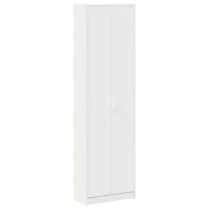 vidaXL Garderobeskap Hvit 55 x 25 x 189 cm Konstruert tre