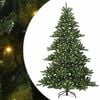 vidaXL Kunstig sammensatt juletre med 300 LED gr&oslash;nn 240 cm PVC og st&aring;l