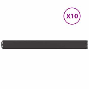 vidaXL Plenkanter 10 stk svart 10x103 cm kaldvalset st&aring;l