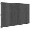 vidaXL Veggmontert sengegavl gr&aring; 185x3x110 cm heltre furu