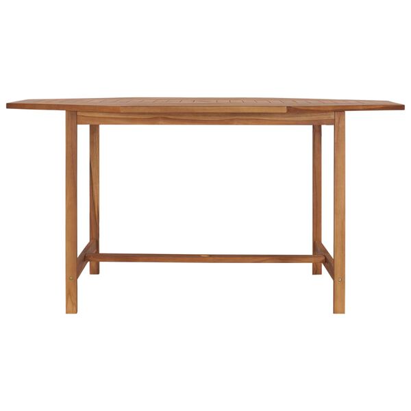 vidaXL Hagebord 150x150x75 cm heltre teak