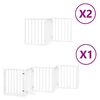 vidaXL Hundeport sammenleggbar 12 paneler hvit 600 cm poppeltre