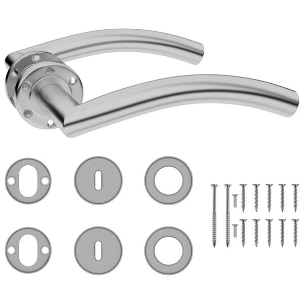 vidaXL Buet d&oslash;rh&aring;ndtaksett med BB-l&aring;s rustfritt st&aring;l