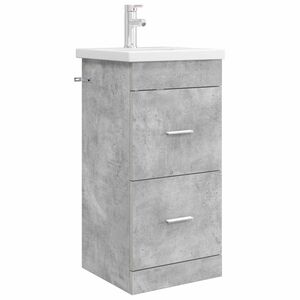 vidaXL Badm&oslash;bel med vask Betonggr&aring; 42 x 40 x 84,5 cm Konstruert tre