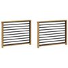 vidaXL Armlene Modul 2 pcs Hvit 80 x 6 x 61 cm Solid akasietre