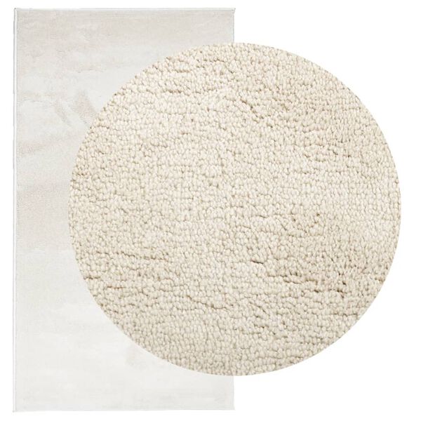vidaXL Teppe OVIEDO kort luv beige 60x110 cm
